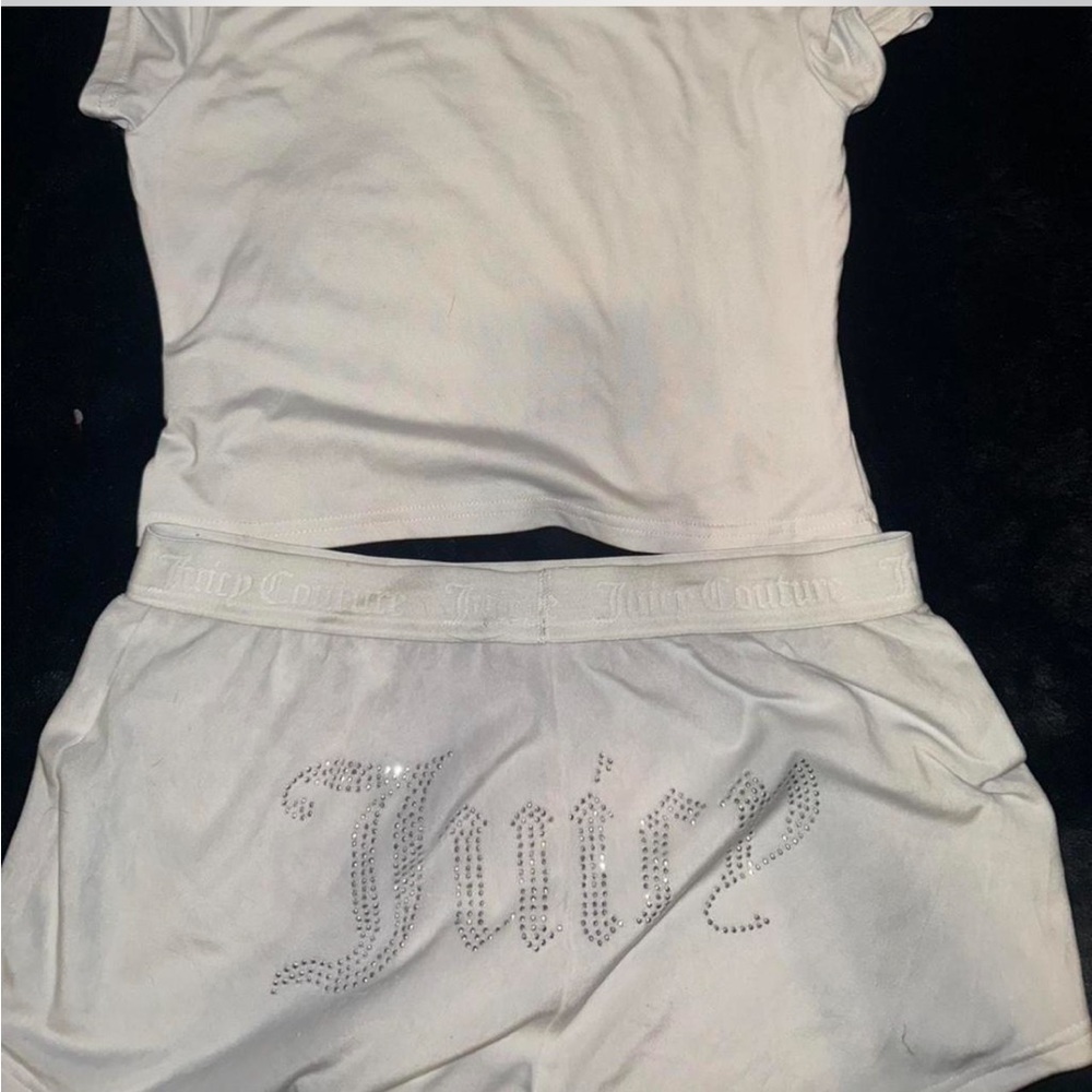 White Top and juicy shorts